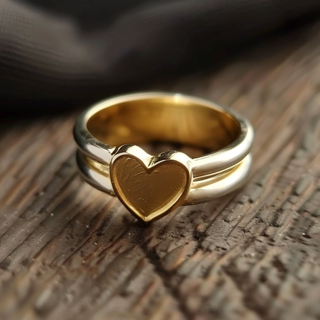 Anneau d'or en forme de cœur – Paradise Designs