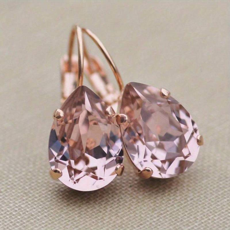 Boucles d'oreilles Vintage en verre rose – Paradise Designs