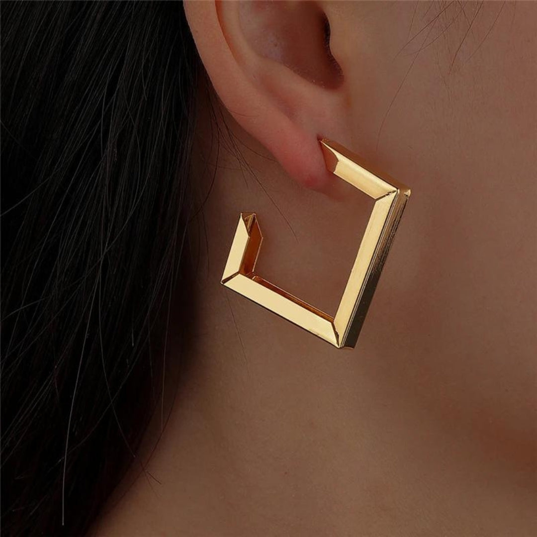 Boucles d'oreilles Géométriques Élégantes en Or – Paradise Designs