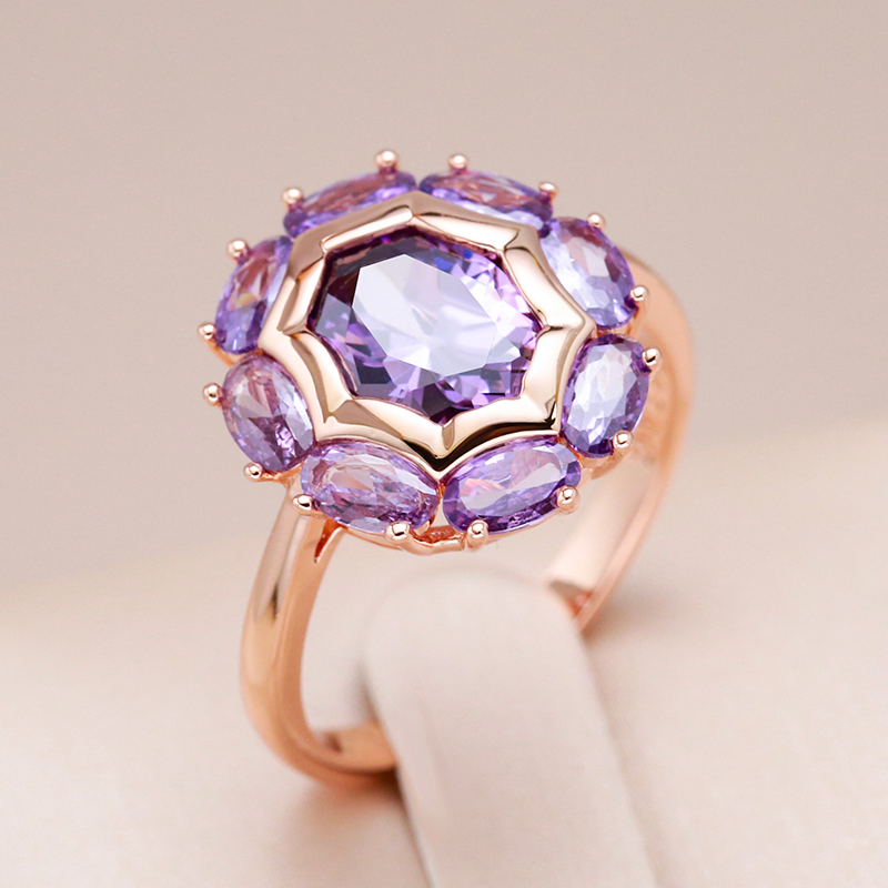 Bague en Zircon Violet Naturel – Paradise Designs