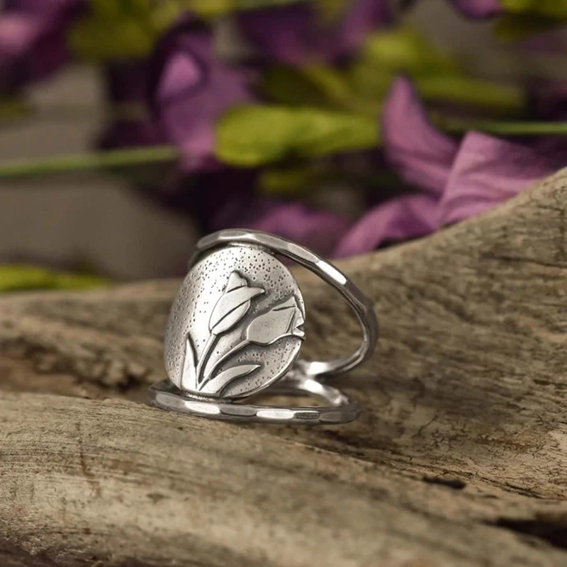 Bague Boho Rose en Argent – Paradise Designs