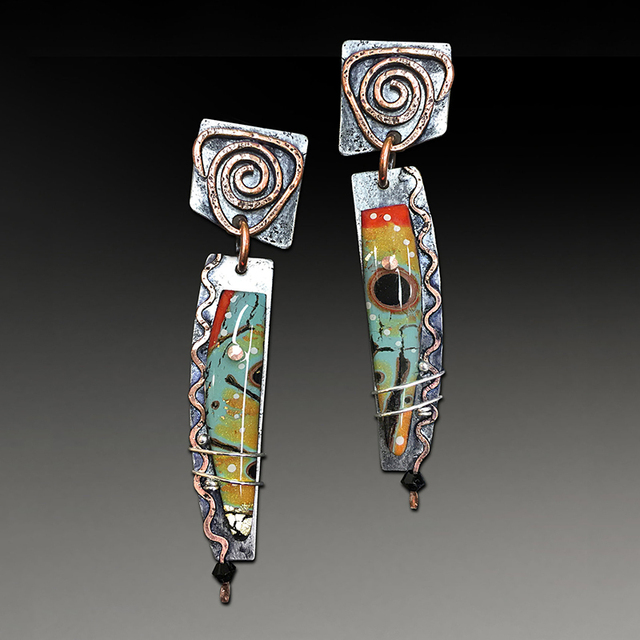 Boucles D'oreilles Créateur En Argent Massif - Design Unique Avec Rundholz - Neuf Sans Emballage