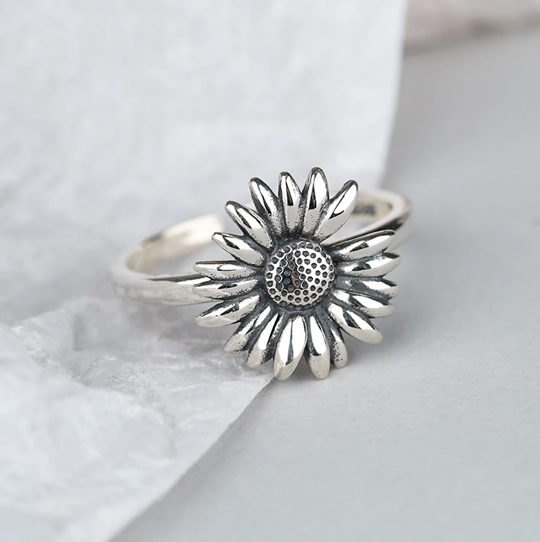 Petit Charms Tournesol En Argent 925/1000 - Neuf - Bijoux Collection
