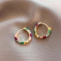 Boucles D'oreilles Créoles Perles Argent 925 - Bijoux Fantaisie élégants Pour Femmes, Diamètre 1cm - 12