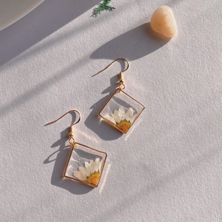 Boucles d'oreilles tournesol en cristal Vintage – Paradise Designs