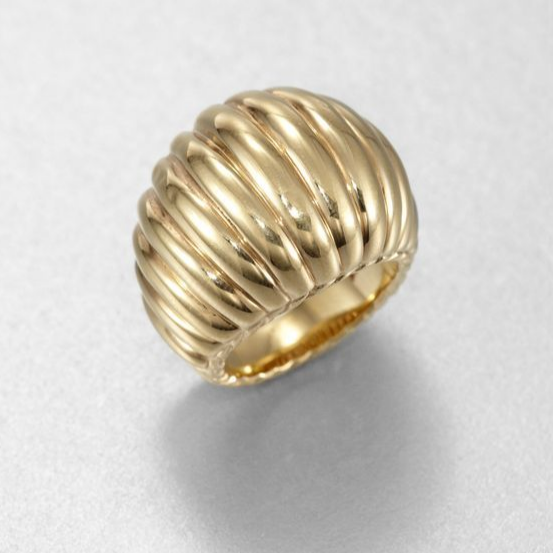 Bague vintage en or poli – Paradise Designs