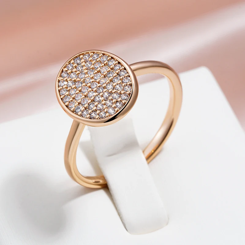 Élégante bague plaquée or brillant – Paradise Designs