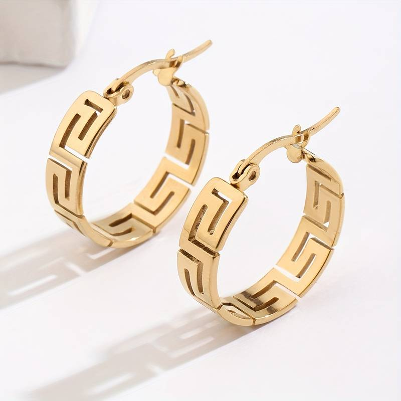 Boucles d'oreilles vintage creuses dorées – Paradise Designs