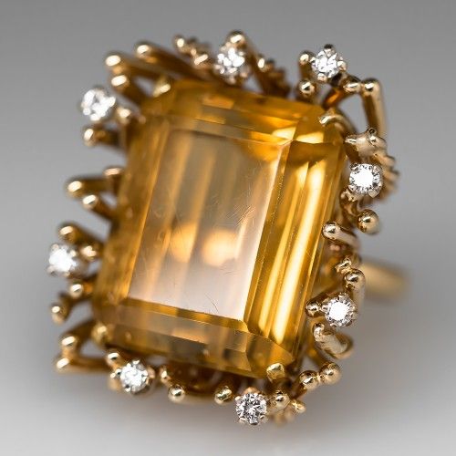 Bague vintage en citrine