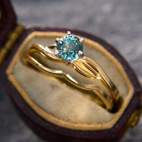 Bague élégante Vintage en cristal bleu multicouche