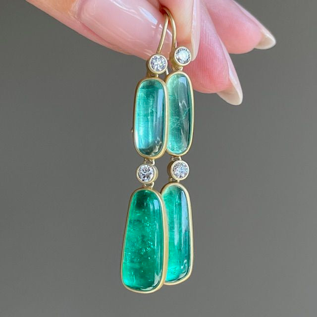 Boucles d'oreilles lune en cristal de Turquoise
