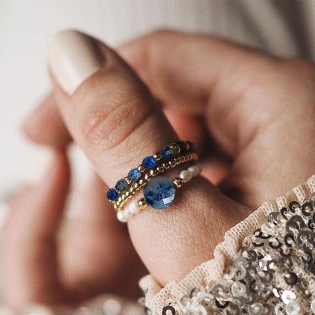 Bague bleue vintage