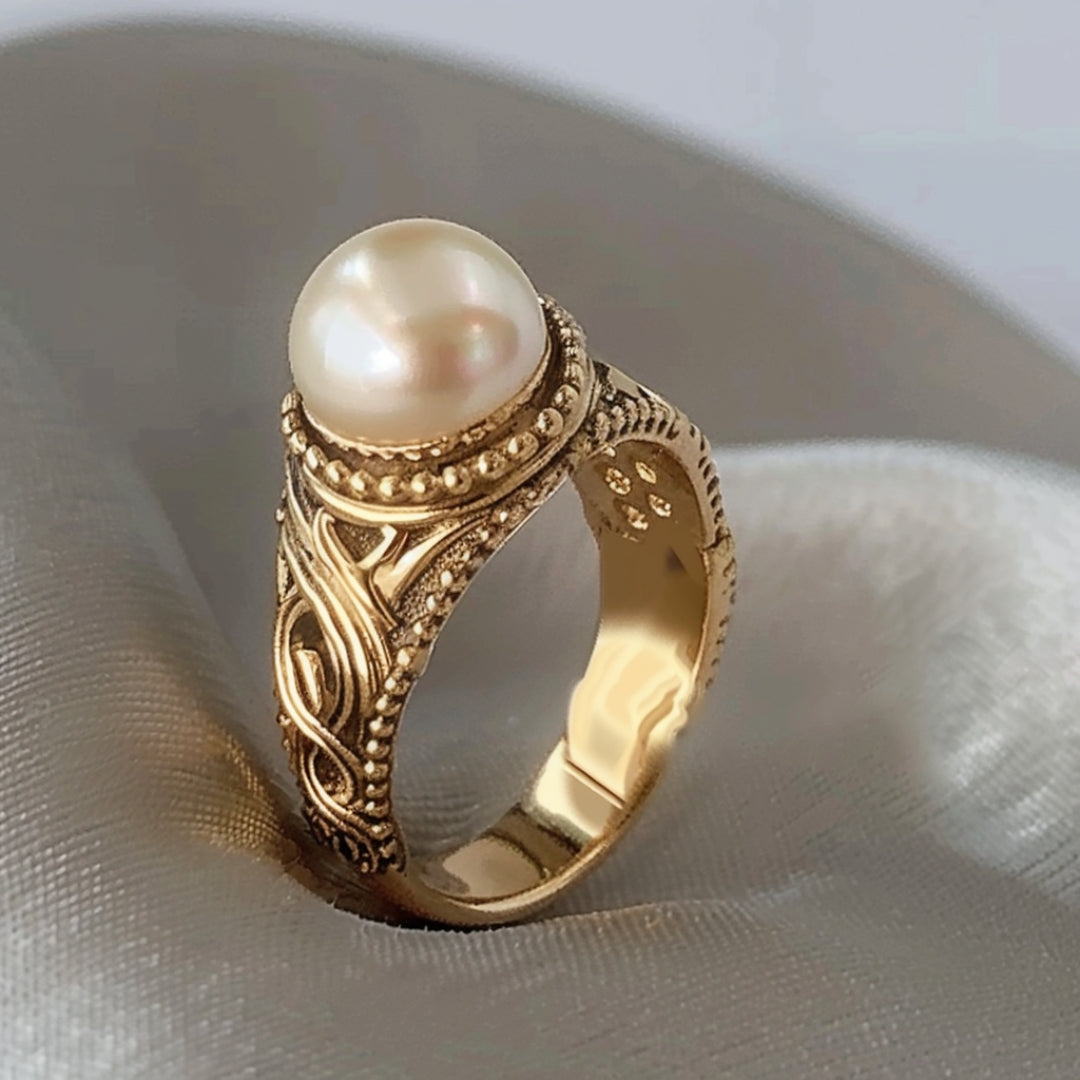 Bague en perles d'or