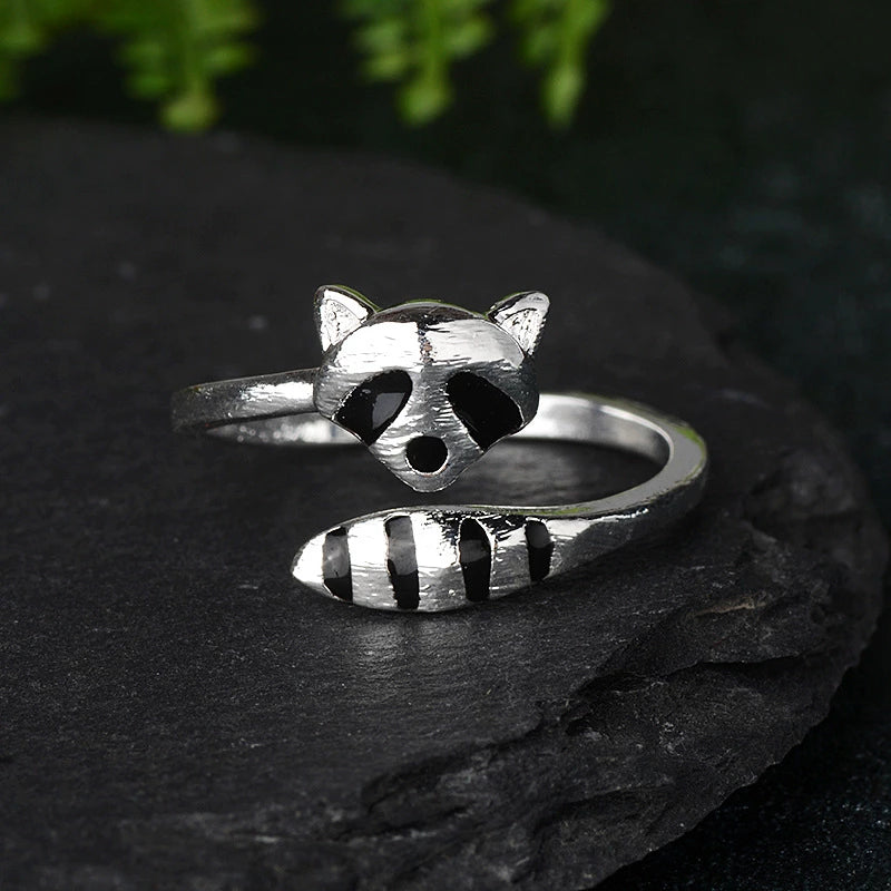 Bague de Raton Laveur en Argent Sterling 925