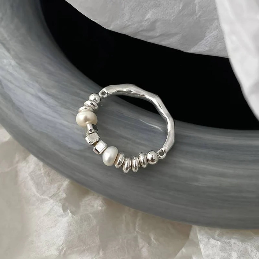 Bague perle en argent vintage