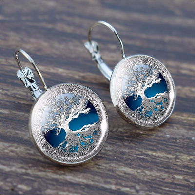 Boucles d'oreilles Arbre de Vie en Argent