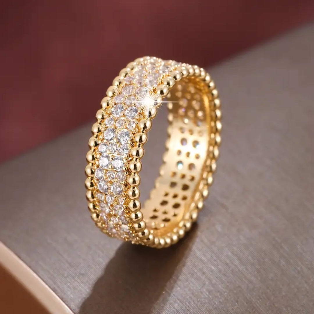 Bague en maille brillante en or