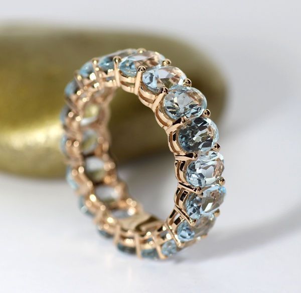 Anneau bleu cristallin