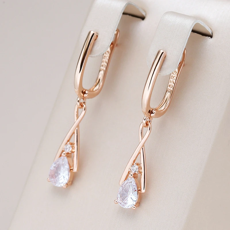 Boucles d’oreilles élégantes en cristal pendantes