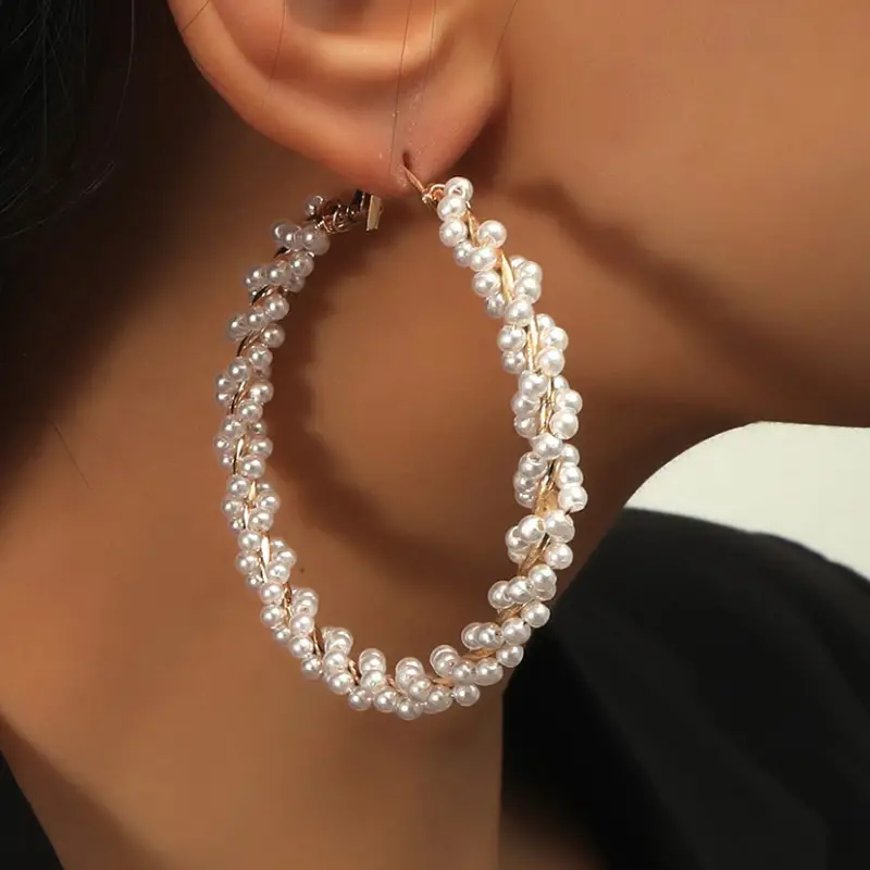 Boucles d'oreilles élégantes en perles