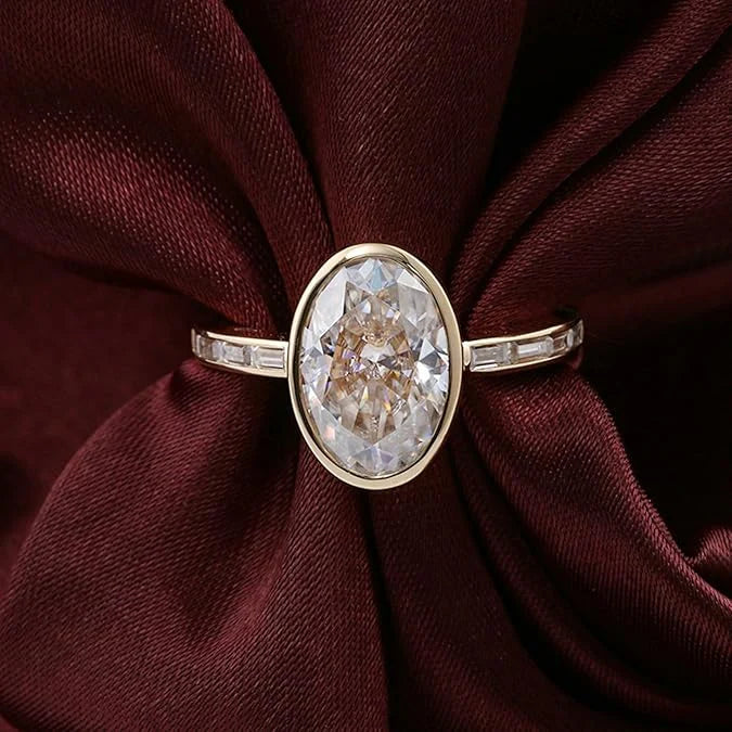 Bague fine vintage en mossanite