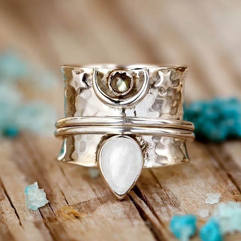 Bague vintage en pierre de lune