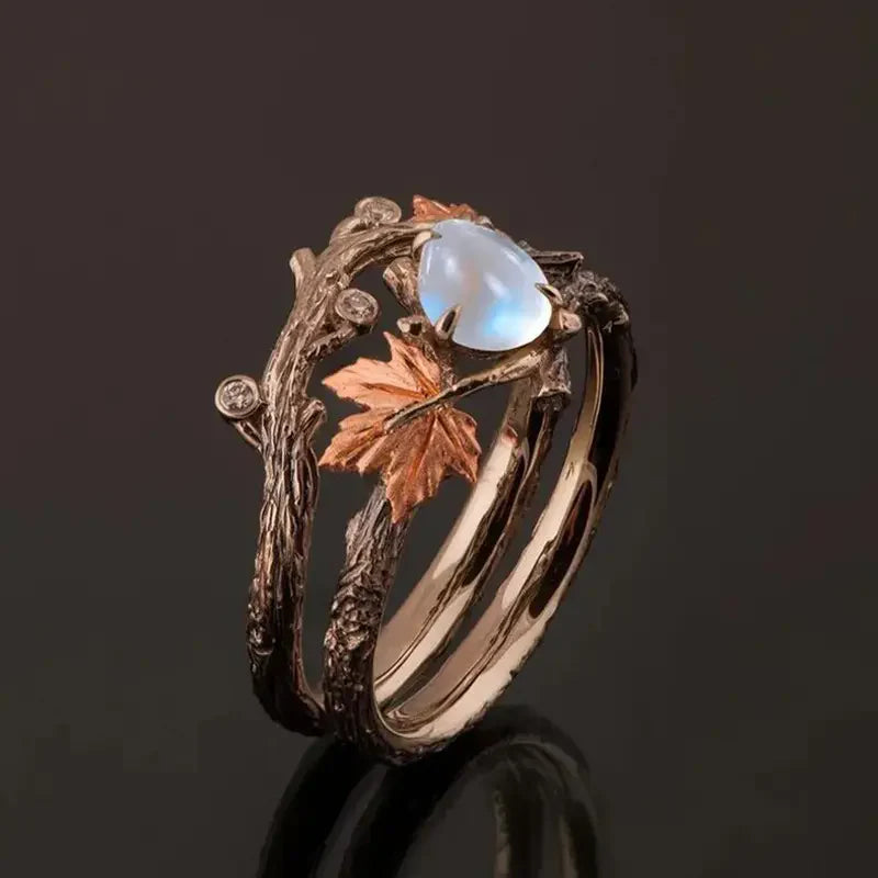 Bague en pierre de lune naturelle