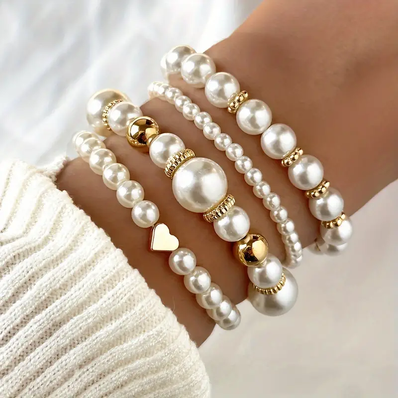 Ensemble de bracelets en perles vintage