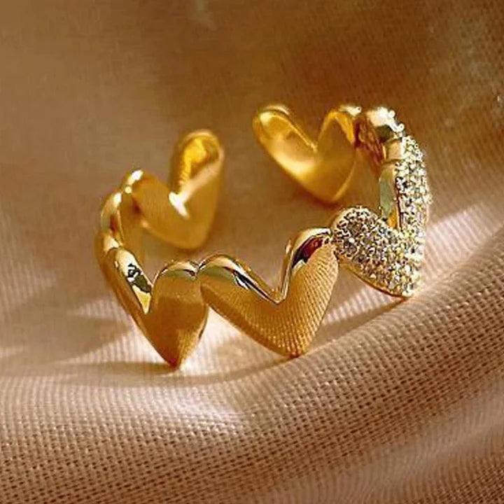 Bague coeur Golden Spark