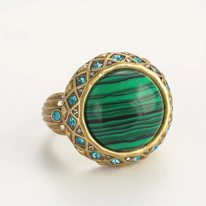Bague en pierre des dunes vertes