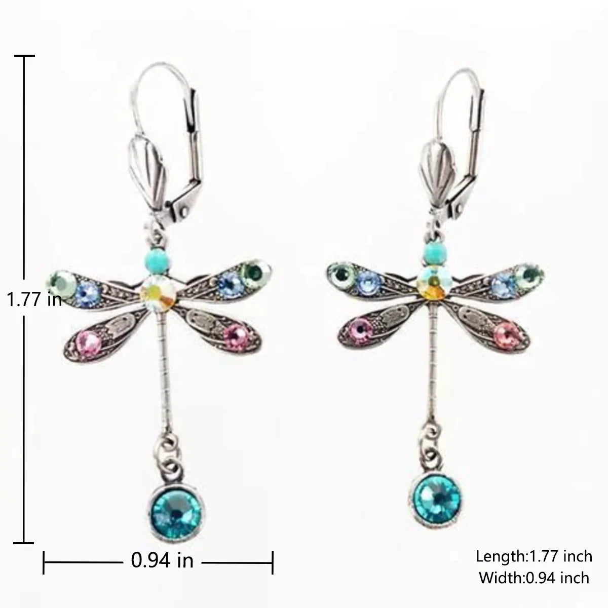 Boucles d'Oreilles Élégantes en Forme de Libellule Sculptée