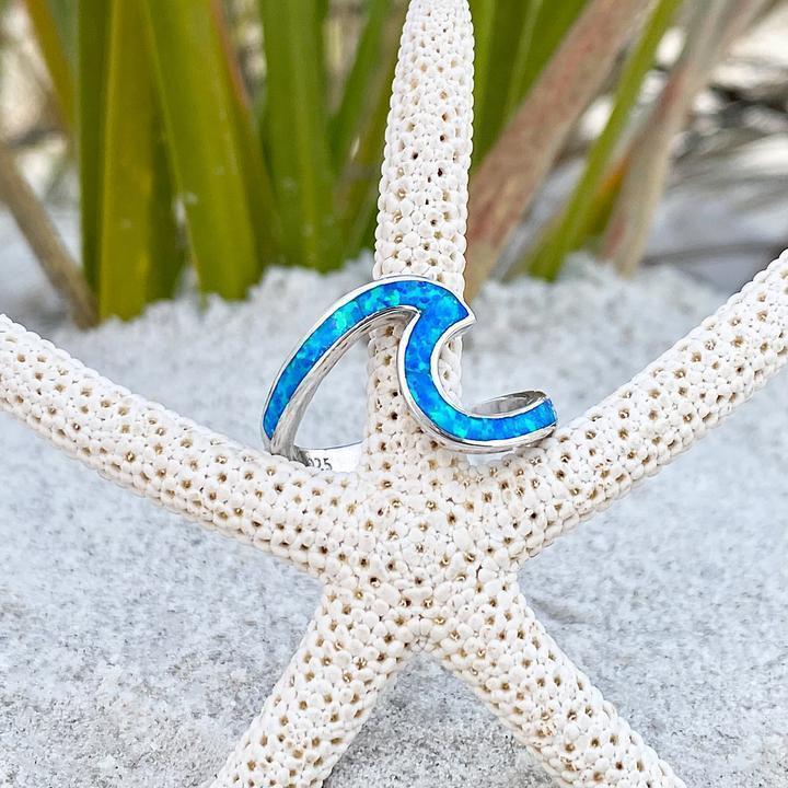 Bague Vague de Mer en Opale et Argent