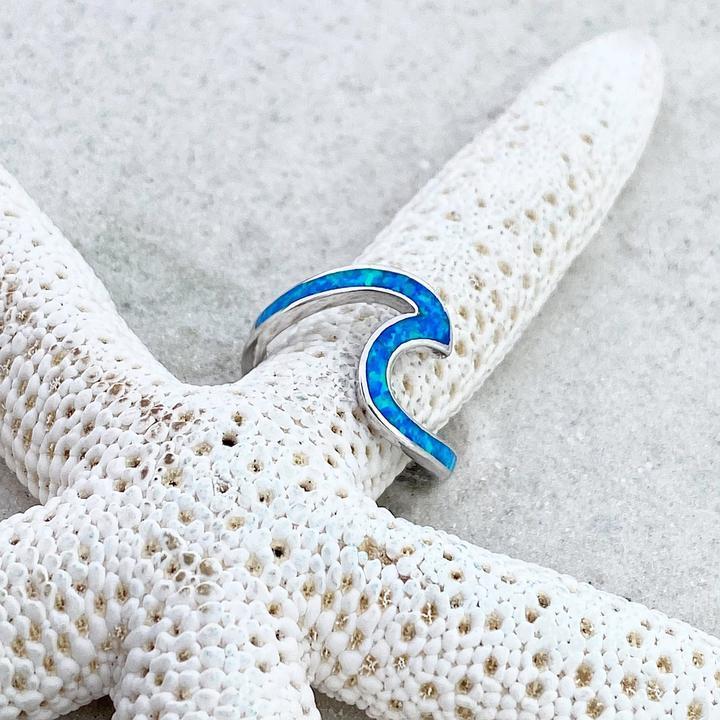 Bague Vague de Mer en Opale et Argent