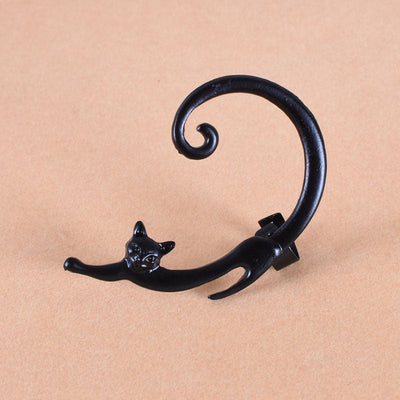 Boucle d'Oreille Chat de Luxe en Argent