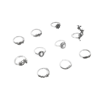 Pack d'Anneaux de la Forêt Enchantée en Argent Antique