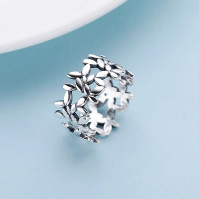 Bague Feuille d'Argent