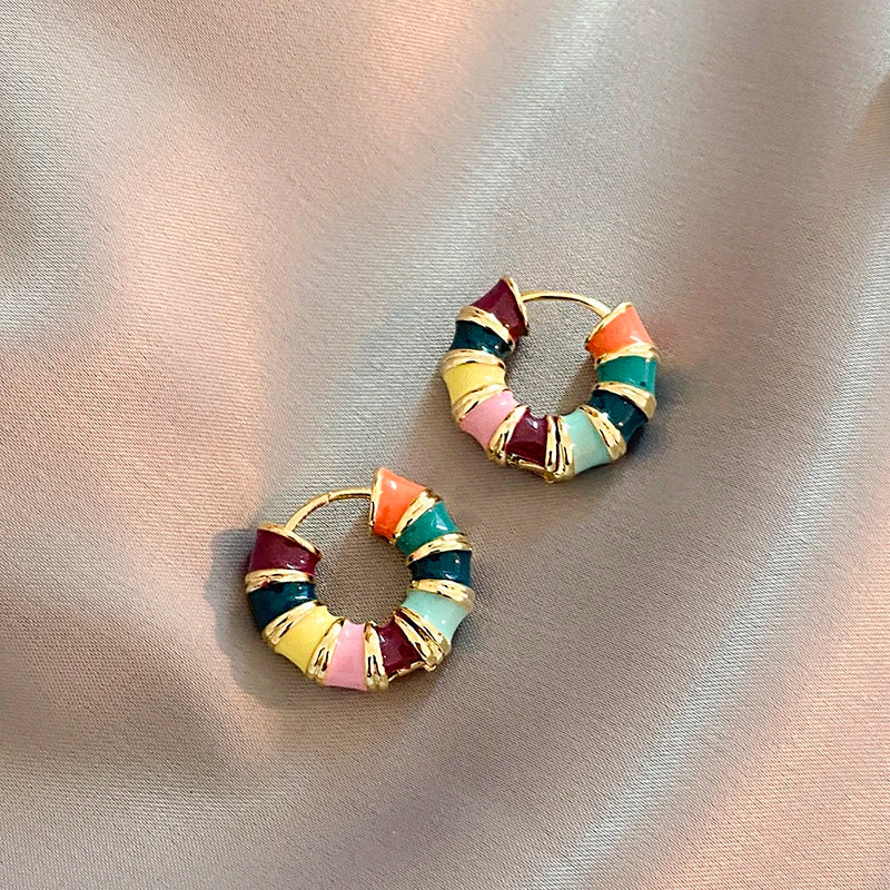 Boucles d'oreilles en Acrylique Multicolore