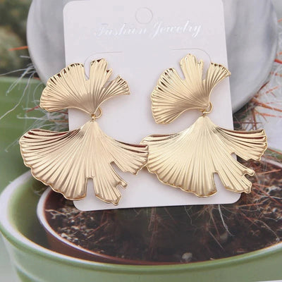 Boucles d'Oreilles Géométriques en Or Bohémien