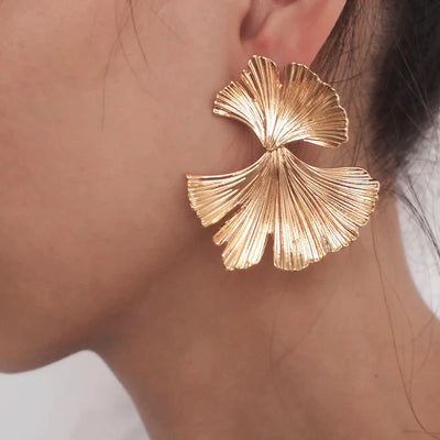 Boucles d'Oreilles Géométriques en Or Bohémien