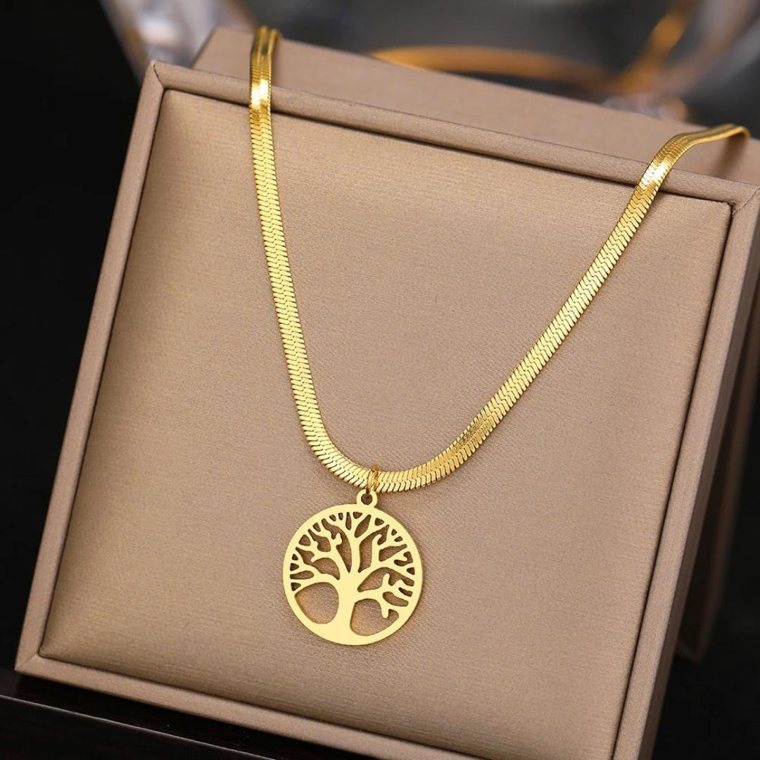 Pendentif Arbre de Vie en Or et Argent