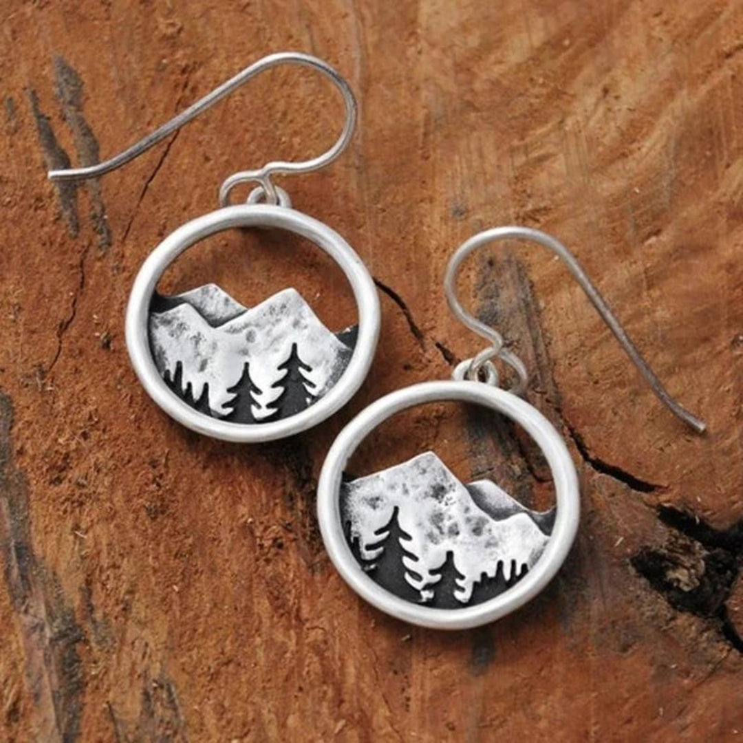 Boucles d'oreilles argentées Boho Mountain