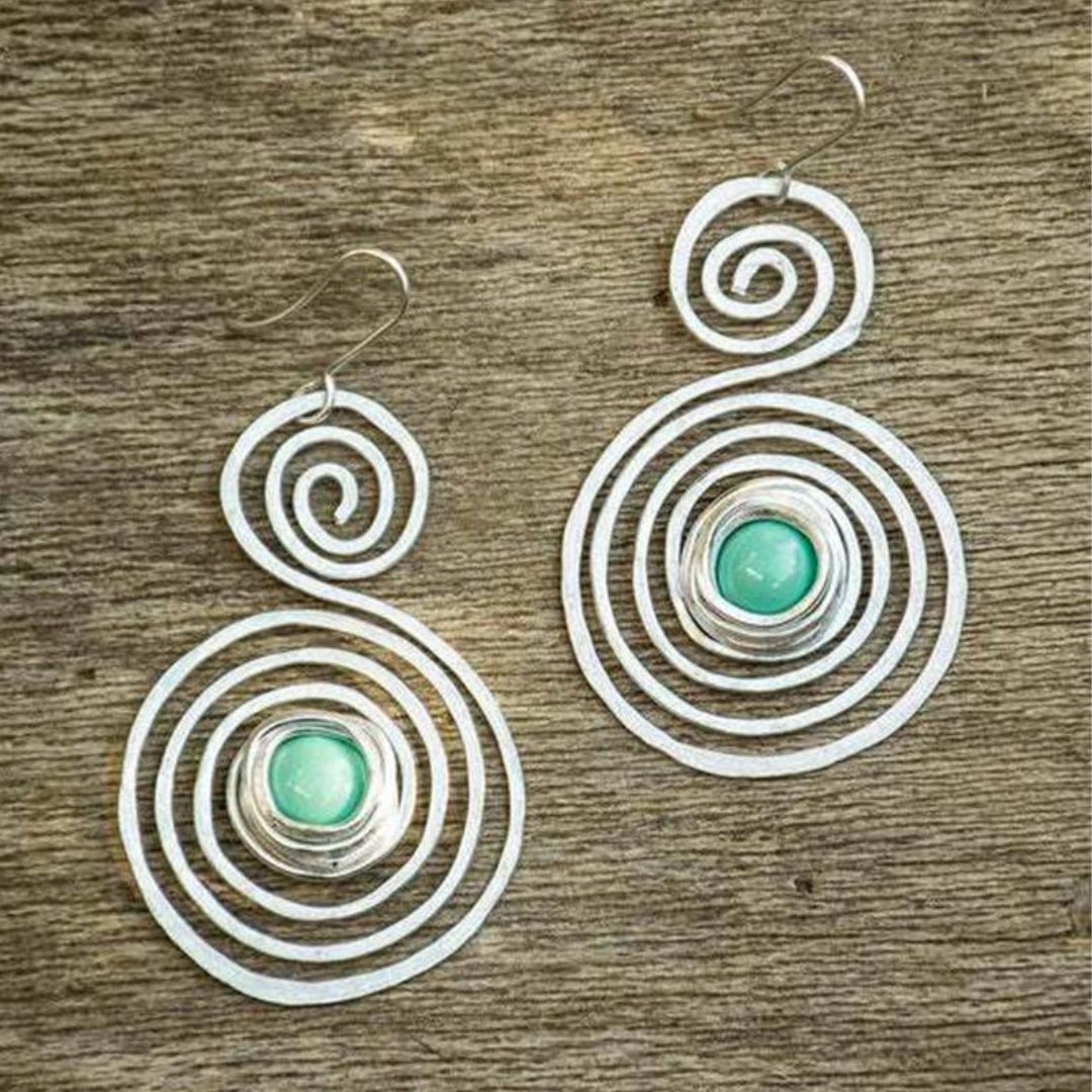 Boucles d'oreilles spirales boho