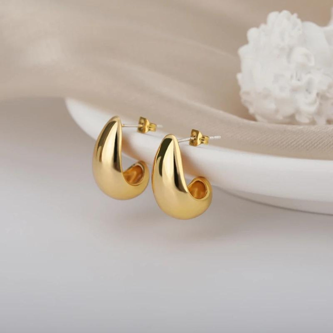 Élégantes Petites Boucles d'Oreilles en Or