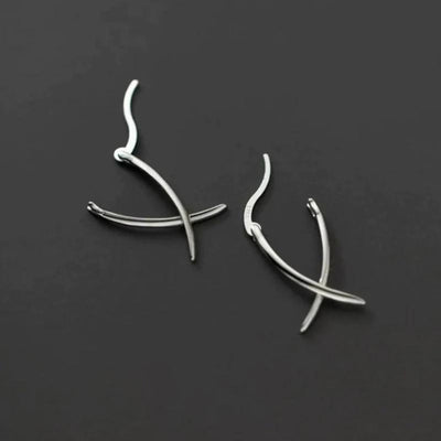 Boucles d'oreilles Croix en Argent