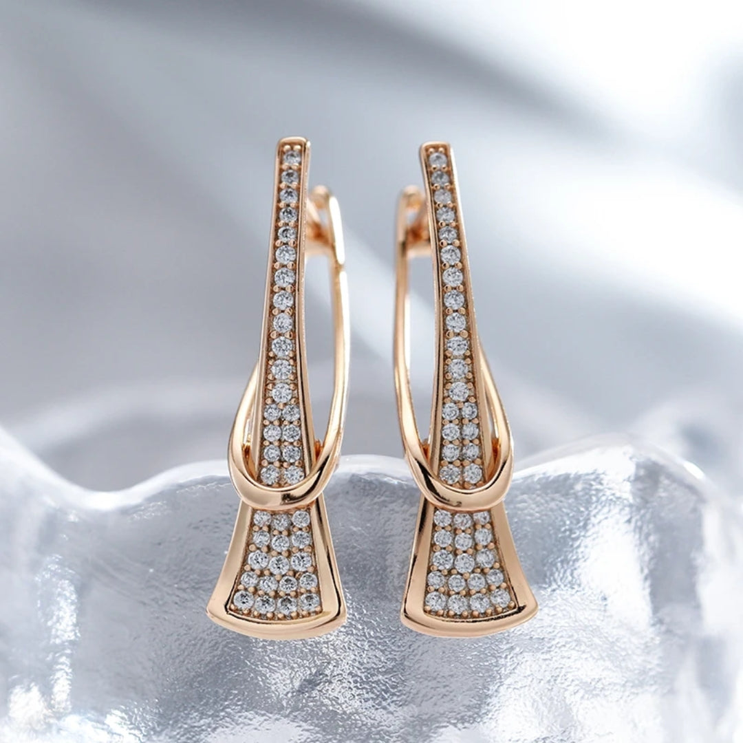 Boucles d'oreilles Elegant Scintillant en Or