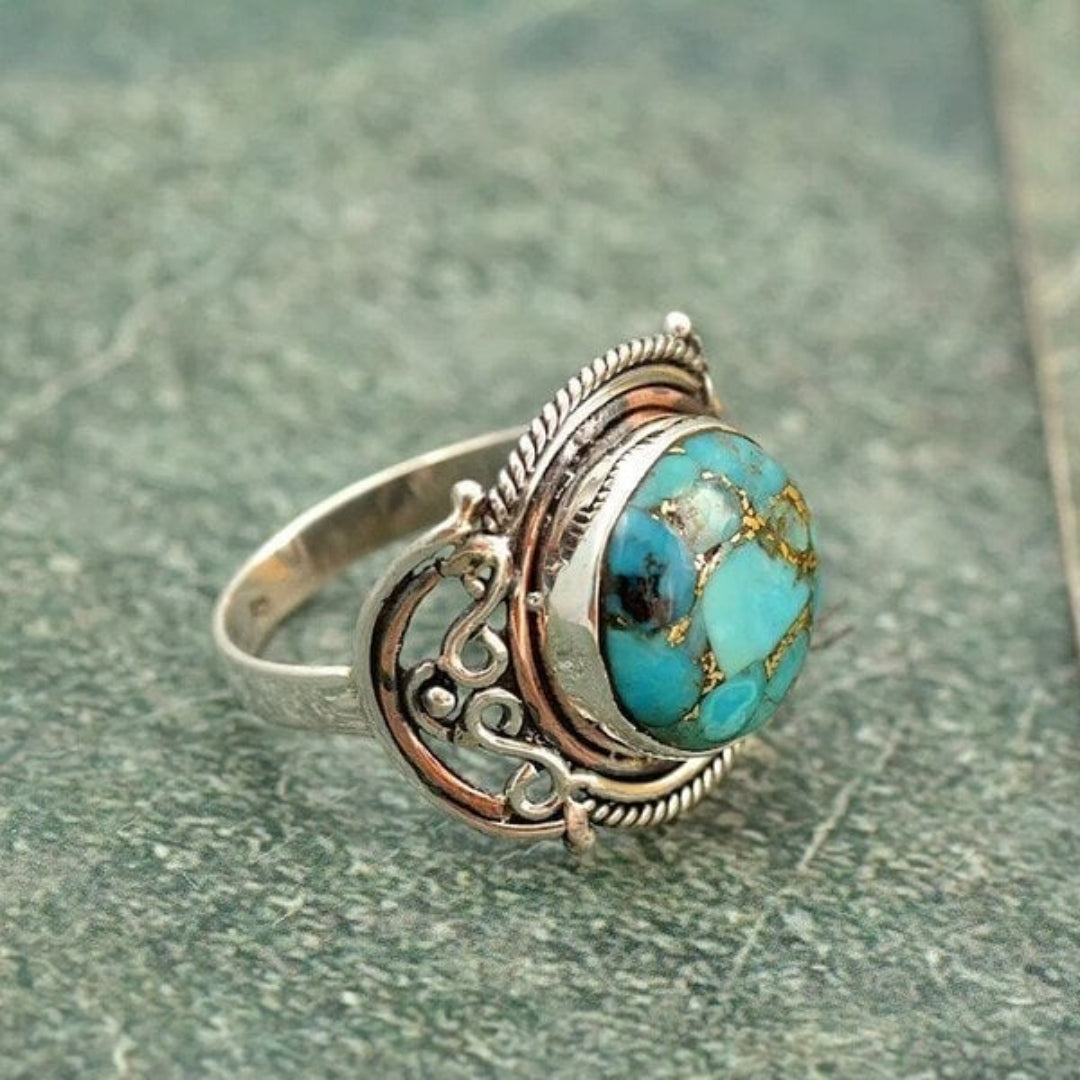 Bague en argent Turquoise Boho