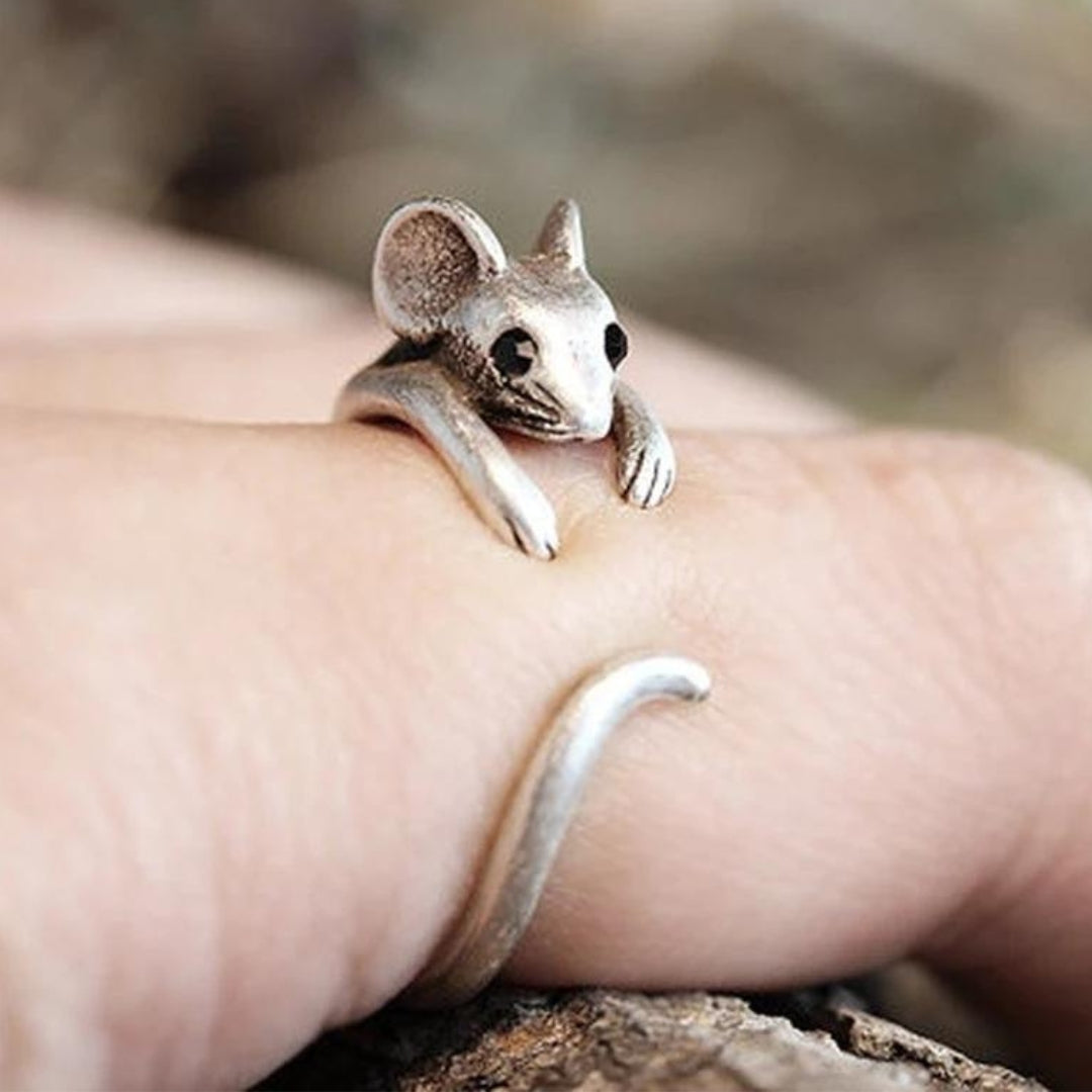 Bague Souris Réglable en Argent