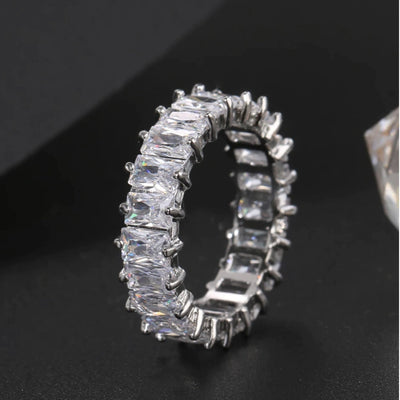 Bague de Luxe en Zircone en Or et Argent