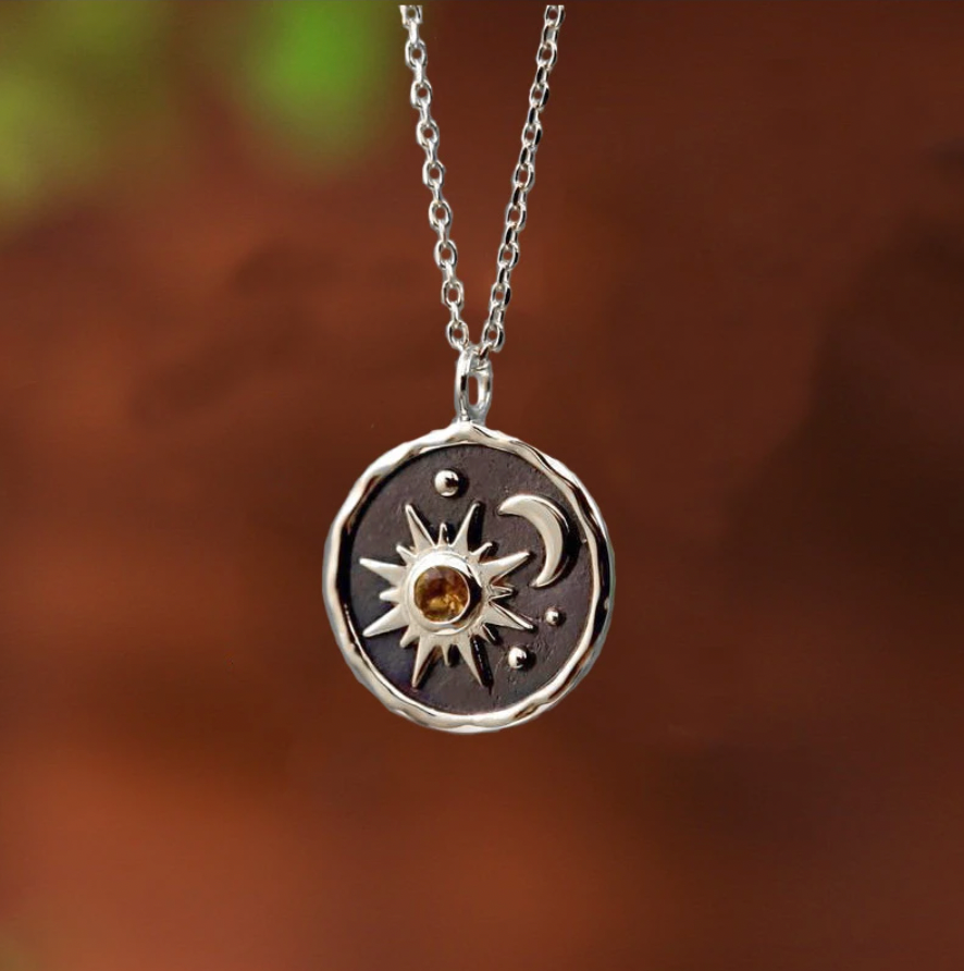 Collier Lune et Étoiles en Argent