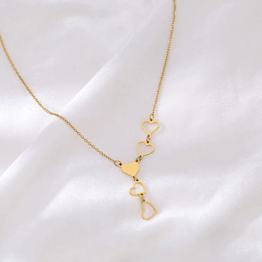 Collier de Cœurs en Or et Argent